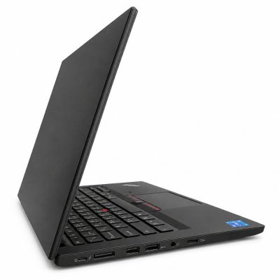 Lenovo ThinkPad T14 Gen2 左側連接埠展示，USB-C、USB、散熱孔及擴充介面