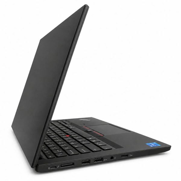Lenovo ThinkPad T14 Gen2 左側連接埠展示，USB-C、USB、散熱孔及擴充介面