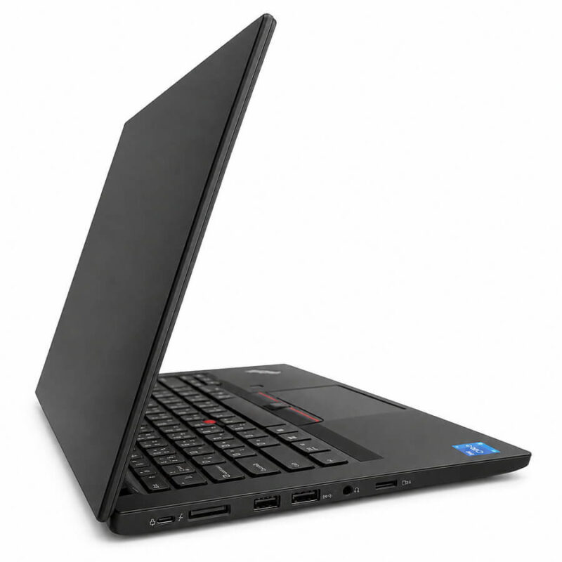Lenovo ThinkPad T14 Gen2 左側連接埠展示，USB-C、USB、散熱孔及擴充介面