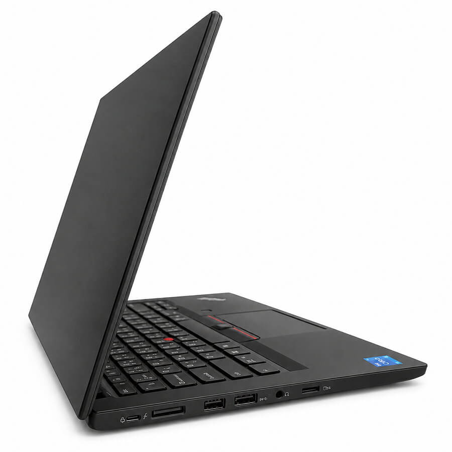 Lenovo ThinkPad T14 Gen2 Left side Lenovo ThinkPad T14 Gen2 左側連接埠展示,USB-C、USB、散熱孔及擴充介面