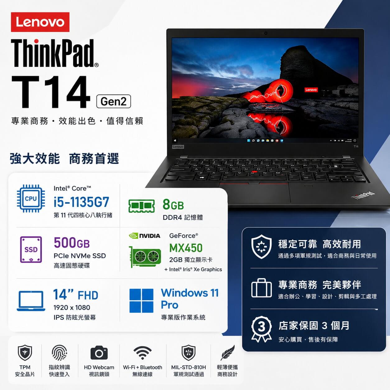 Lenovo ThinkPad T14 Gen2 info