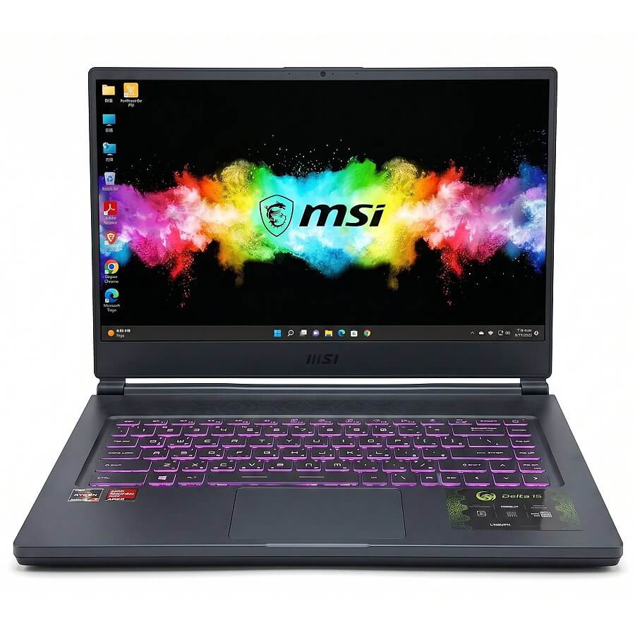 msi-delta-15-a5efk-front MSI Delta 15 A5EFK 電競筆電正面展示 AMD Ryzen 9 5900HX Radeon RX 6700M
