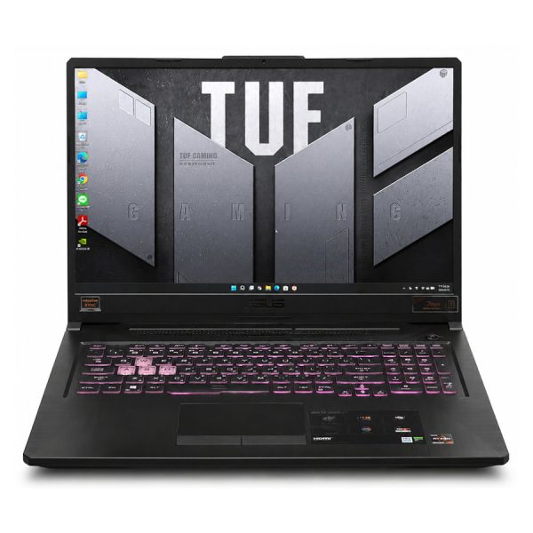 ASUS TUF Gaming FA706IU 正面外觀，17.3 吋電競筆電，搭載 Ryzen 處理器與 GeForce GTX 顯示卡