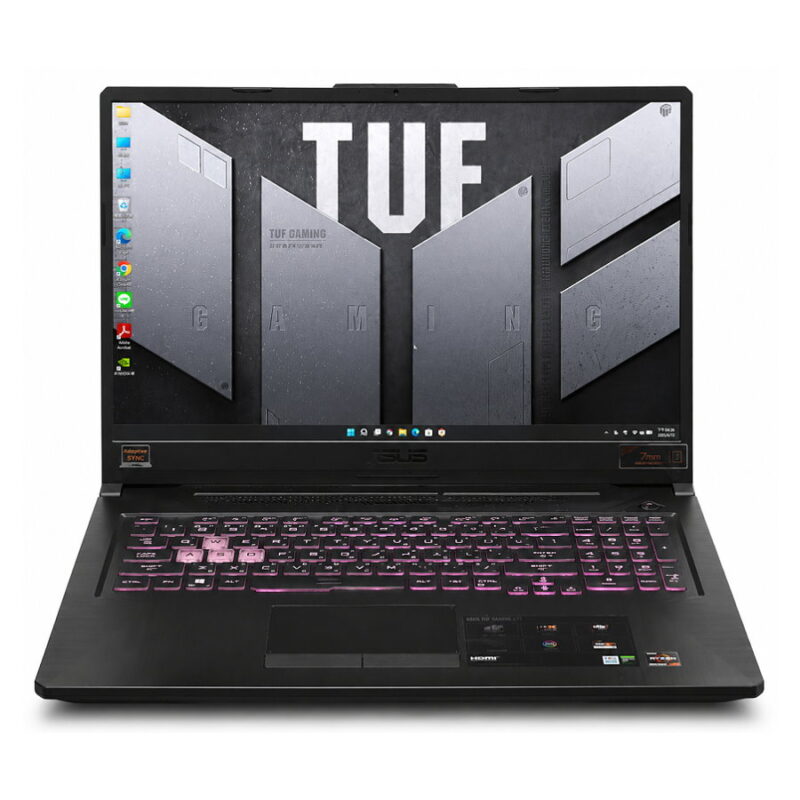 ASUS TUF Gaming FA706IU 正面外觀，17.3 吋電競筆電，搭載 Ryzen 處理器與 GeForce GTX 顯示卡