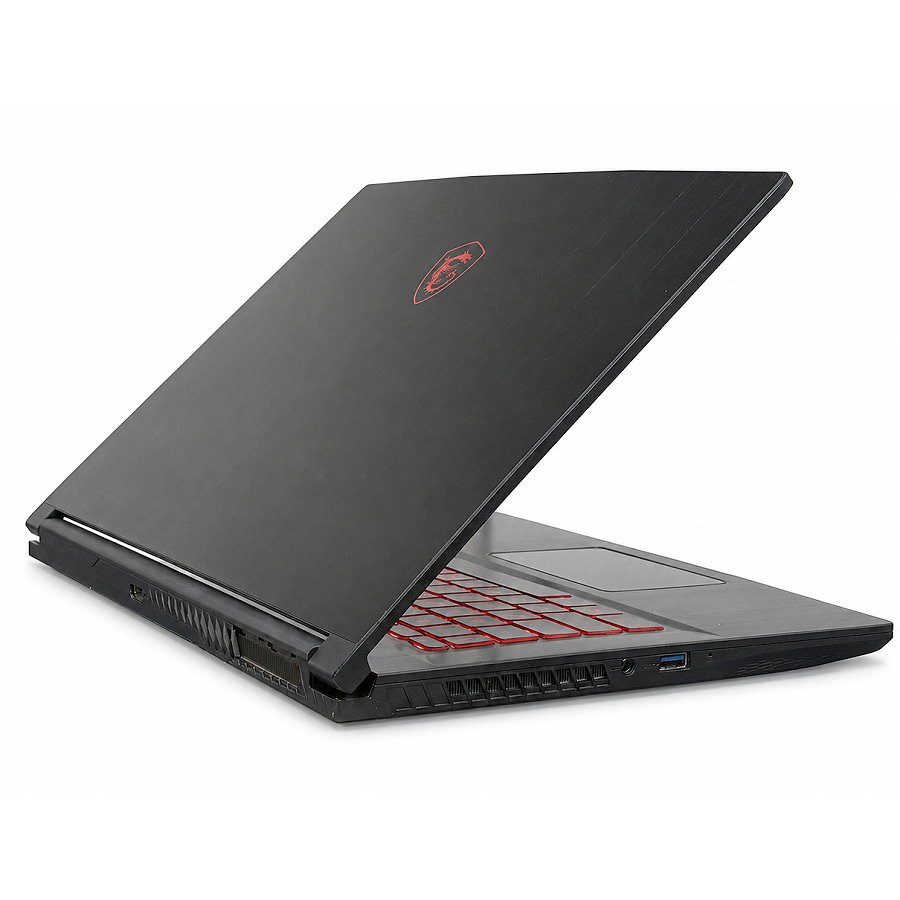 MSI GF63 Thin 11SC left side view MSI GF63 Thin 11SC 筆電左前方角度展示