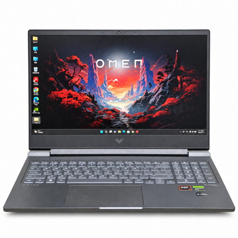 HP Victus 16-s1000 二手電競筆電正面開機圖