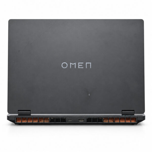 HP OMEN 15-ga0000 rear view with cooling vents and connection ports