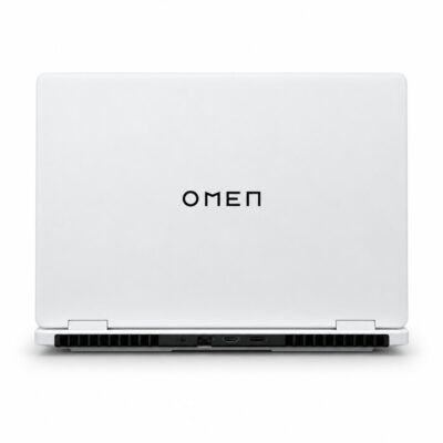 HP OMEN 16-am0000 white gaming laptop rear view