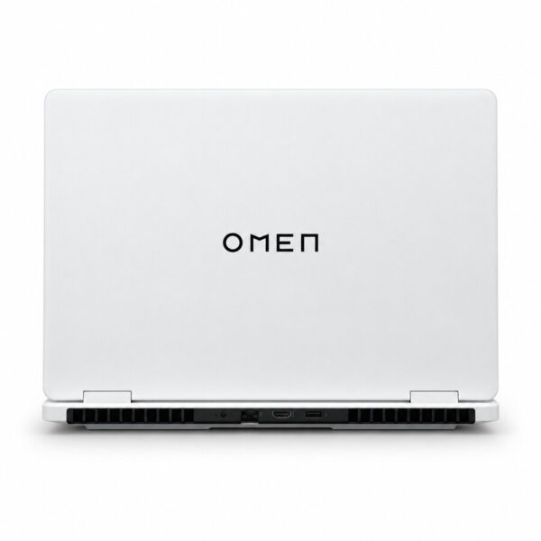 HP OMEN 16-am0000 white gaming laptop rear view