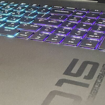 HP OMEN 15-ga0000 RGB backlit gaming keyboard close-up