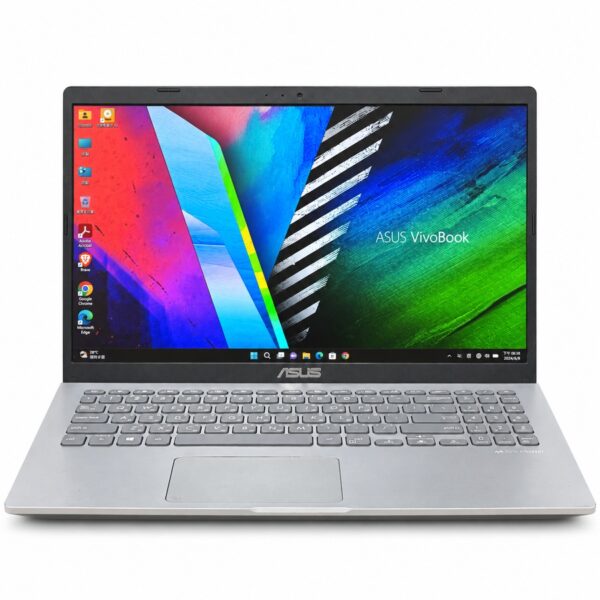 ASUS VivoBook X509JB silver laptop front view with screen and numeric keypad