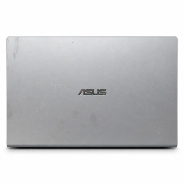 ASUS VivoBook X509JB silver laptop lid with ASUS logo and visible wear